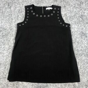 Calvin Klein Top Womens S Black Grommet Sleeveless Stretch Blouse Career